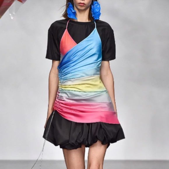 Bella Hadid Fyodor Golan Custom Rainbow Dress - Picture 14 of 14